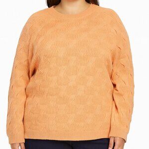 ❄️ Wool/Cotton/Nylon Blend Elegant Coral Knit Sweater Oversized